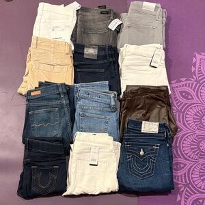 12 Banana Republic, True Religion, Red Engine and more Women's pants bundle!
